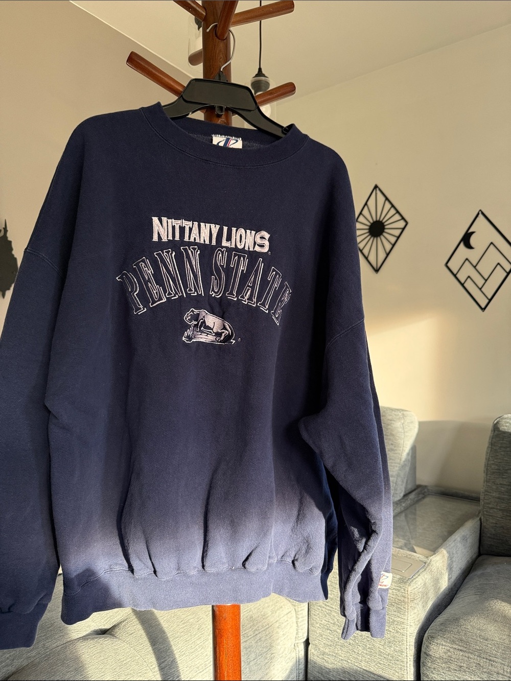 Penn State Nittany Lions Navy Crewneck Sweatshirt- Vintage Logo Athletic